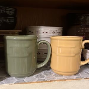 Longaberger coffee mugs EUC